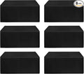 HolidayIdeas Fitted Black Tablecloths - 72 x 30 Inch - 6 Pack Rectangle Tableclothes for 6 Foot Tables, Polyester Fabric Table Cover for Parties, Holiday Dinner, Wedding, Trade Show