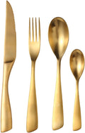 72 Piece Gold Silverware Set for 18,Modern Unique 18/10 Stainless Steel Flatware Cutlery Set, Eating Tableware Set,Vintage Luxury Style Cutlery Set for Home Restaurant Wedding Party