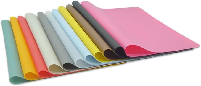 Silicone Placemats, Food-Grade Non-Slip Waterproof, Dining, Stain Resistant, Countertop Protector, Kitchen Counter Mat, Heat Resistant, Baking mat Dishwasher Safe (15.7x11.8Inch-4pack, Coffee)