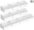 Closet Baskets for Shelves Trapezoid - Decorative Storage Baskets with Handle, Closet Bins for Organization, Shelf Storage Bins for Clothes, Books, Home, Office, 10 Pack, White