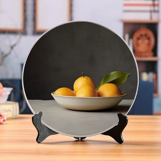 Minimalism Ceramic Display Plate 10-inch Round, Home Decor with Stand & Hook DP-253561201