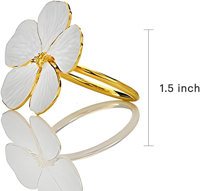 Decozen Set of 4 Gold Napkin Rings in Turtle Design Festive Table Decor Setting for Holiday Wedding, Birthday, Kitchen, Home Decor Housewarming Gift - Mothers Day Decorations