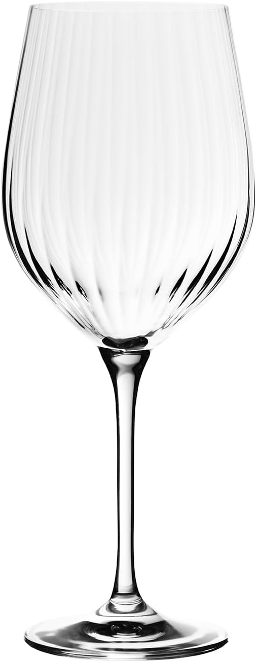 Krosno Red Wine Glasses | Set of 4 | 15.2 oz | Harmony LUMI Collection | Wedding Gift Drinkware | Perfect for Home, Restaurants and Kitchen Sets | Dishwasher Safe | Lead-Free Crystal Glass