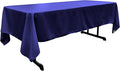 LA Linen Polyester Poplin Washable Rectangular Tablecloth, Stain and Wrinkle Resistant Table Cover 60x102, Fabric Table Cloth for Dinning, Kitchen, Party, Holiday 60 by 102-Inch, Royal Blue