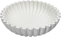 MAONAME Concrete Decorative Bowl, White Fruit Bowl for Kitchen Counter, Modern Handicraft Coffee Table Key Bowls, Large Scalloped Ruffle Bowls for Entryway, Home Decor