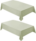 VidaFete Tablecloth 2 Pack60*120inch Rectangle Table Cloth Polyester, Stain Wrinkle Resistant Polyester Dining Table Cover for Kitchen Dinning Party Wedding Rectangular Buffet Decoration(Sagegreen)