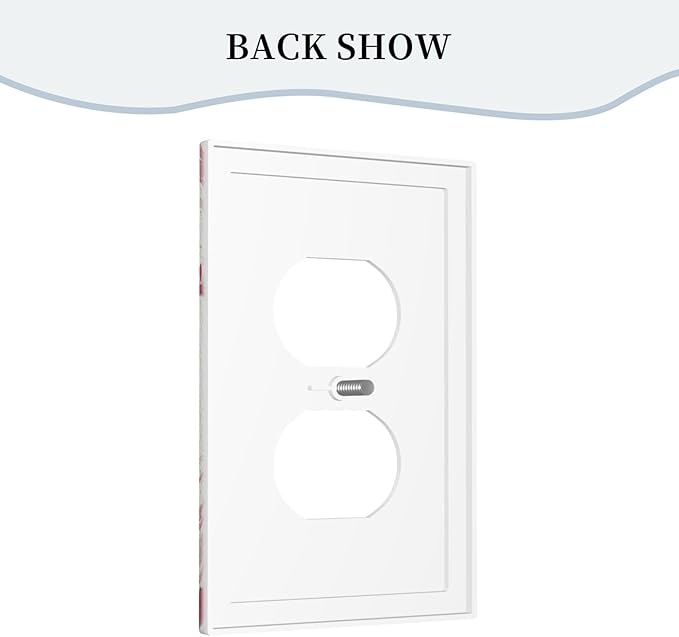 Outlet Covers Baseball Sports Ball Game 1 Gang Duplex Light Switch Cover Plate Decorative Wall Plates Electrical Switchplate Receptacle for Bathroom Bedroom Decor（2 Pack）