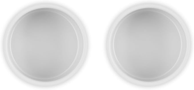 Le Creuset Stoneware Round Ramekin Straight Wall Set of 2, 7 oz. Each, White