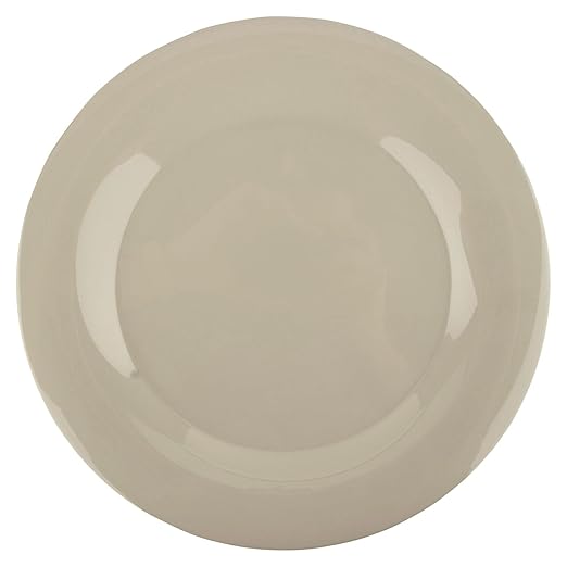 GET 12" Heavy-Duty Wide Rim Melamine Plastic Dinner Plate (Set of 12)