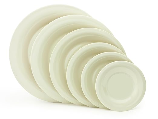 G.E.T. 7.5" Heavy-Duty Wide Rim Melamine Salad Plate (Set of 4)