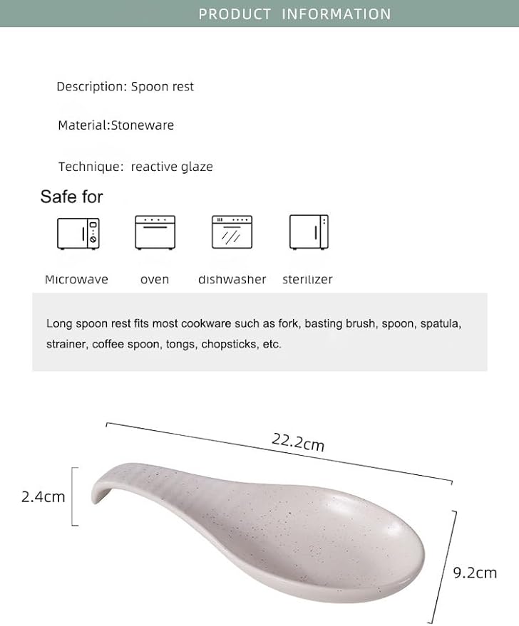 Utensil Rest for Multiple Utensils, Ceramic Heat-Resistant Spoon Holder for Stove Top - Kitchen Spoon Holder for Ladles & Tongs, Farmhouse Kitchen Décor, Christmas White Pitting