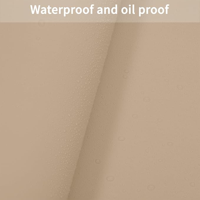 Round Table Pad,1.8mm Thick,Dia.40 Inch,Round Leather Table Cover,Round Table Protector,Round Dining Table Protector,Round Table Top Protector.(Dia.40,Light Brown+Gray)