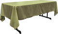 LA Linen Polyester Poplin Washable Rectangular Tablecloth, Stain and Wrinkle Resistant Table Cover 60x120, Fabric Table Cloth for Dinning, Kitchen, Party, Holiday 60 by 120-Inch, Sage Dark