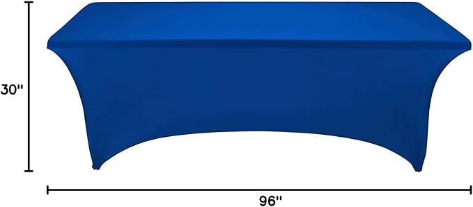 LZY Spandex Fitted Stretch Table Cover for 6 ft or 4ft or 8ft Folding Table, Rectangular Cocktail Tablecloth, Perfect for Party or Banquet