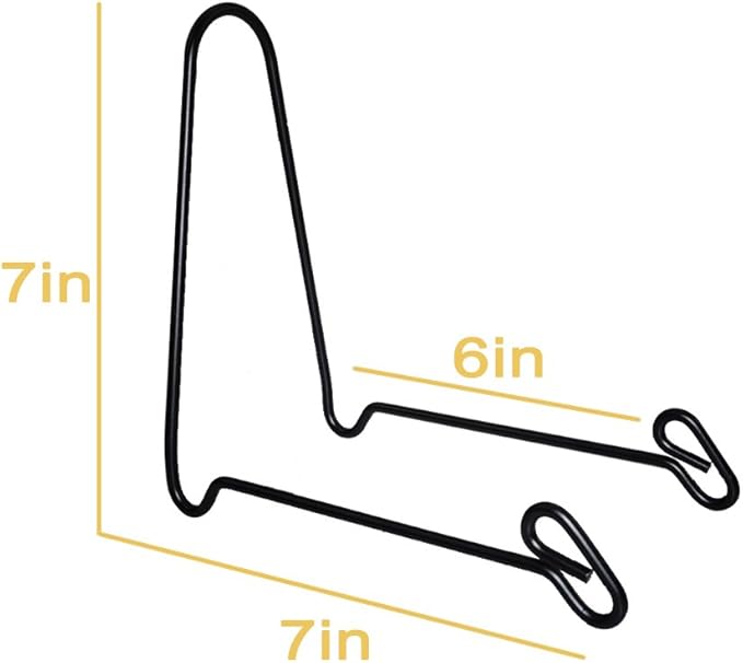 Artliving (4 Pack Black Display Stand Easel Iron Bowl Stands for Display Large Deep Bowls, Platters and Deep Dishes