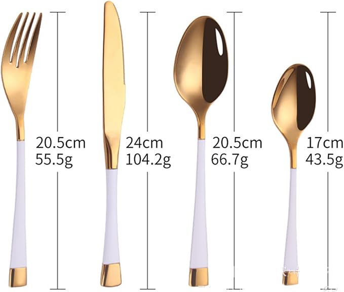 Blue-Gold Silverware ZILNEHZ Flatware Set for 6 Stainless Steel Cutlery Set Elegance Luxury Tableware Set Forks and Spoons Utensil Sets for Home Restaurant Dishwasher Safe