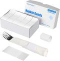 Germiwipe Napkin Band Pack of 2,500,Napkin Rings Self Adhesive,Silverware Wraps Bands (White, 2500pcs)