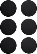 Real Natural Grain Leather Coasters – Durable Non-Slip (Black) Distressed Design, Set of 6 for Table Protection in Home, Office, Kitchen, and Bar