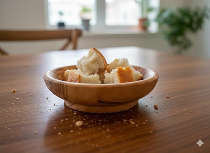 Zuluf Olive Wood Small Serving Bowl Plate Made in Bethlehem - Very Small 3.7 Inch Handcrafted Wooden Dish for Food Display, Snacks, Nuts, Dips, Appetizers & Rustic Kitchen Decor