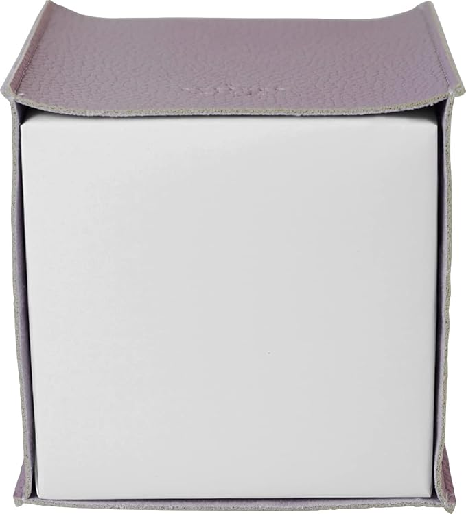 Carrotez Tissue Box Cover, [Refined] Modern PU Leather Square Tissue Box Holder - Decorative Holder/Organizer for Bathroom Vanity Countertop, Night Stands, Office Desk & Car 5"X5"X5" - Lavender