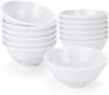 Mini Dipping Bowls Set, Soy Sauce Dishes 4.5 Oz 3.5 Inch Mini Bowls Set,Unbreakable Melamine Plastic Bowls for BBQ Sauce, Seasoning Condiments Appetizer, White,12 Pack