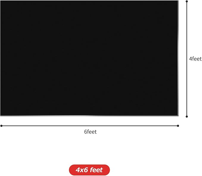 Matace Welding Blanket Fireproof 4x6 Feet Carbon Felt Soldering Mat & Pad, 5mm Flame Retardant Fabric, Heat Shield for Brazing, Automotive Repair, Grill & Smoker, HVAC Plumbing, Black