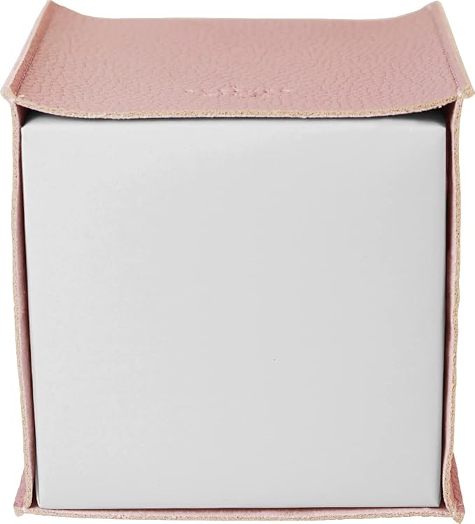 Carrotez Tissue Box Cover, [Refined] Modern PU Leather Square Tissue Box Holder - Decorative Holder/Organizer for Bathroom Vanity Countertop, Night Stands, Office Desk & Car 5"X5"X5" - Rose Pink