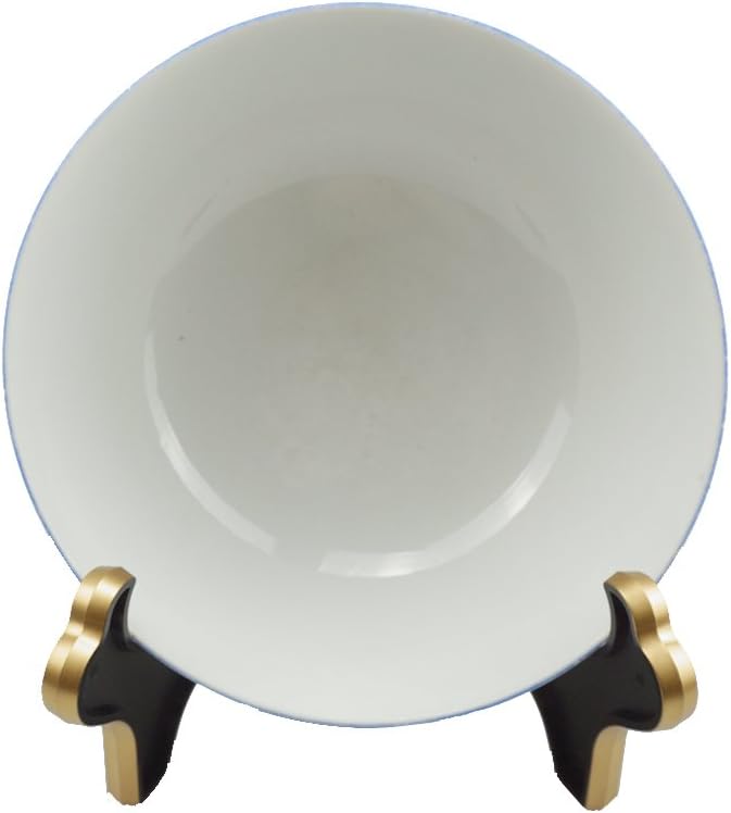 Artliving Display Stand Easel Bowl Stand for Display Large Deep Bowls, Platters and Deep Dishes Black Gold