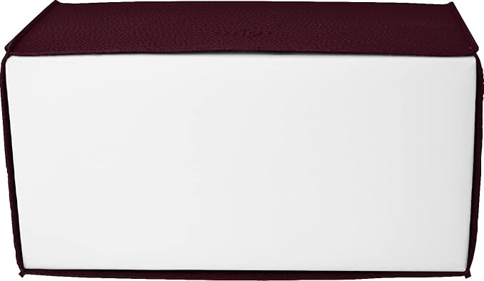 Carrotez Tissue Box Cover, [Refined] Modern PU Leather Rectangular Tissue Box Holder - Decorative Holder/Organizer for Bathroom Vanity Countertop, Night Stands, Office Desk 9.5"X5"X5" - Wine