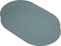LINE+ARC Waterproof, Stain-Resistant, Heat-Safe Silicone Degrē Placemats (20.5x13, Set of 2 Sage) 3mm-High Rim Adults Babies Easy-to-Clean Washable Oval Modern Non-Slip Large Table Mats