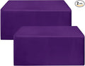 HolidayIdeas Fitted Table Covers for 6 Foot Tables - 72 x 30 Inch - 2 Pack Rectangle Purple Table Clothes Polyester Fabric Table Cover for Folding Table, Parties, Trade Show, Graduation, Family Dinner