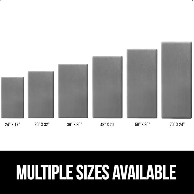 GORILLA GRIP Comfortable Cushioned Kitchen Mats for Floor, 39x20, Waterproof and Stain Resistant Soft Top, 3/4 Inch Thick Ergonomic Standing Desk Anti Fatigue Mat, Foam Supports Ankles and Feet, Grey
