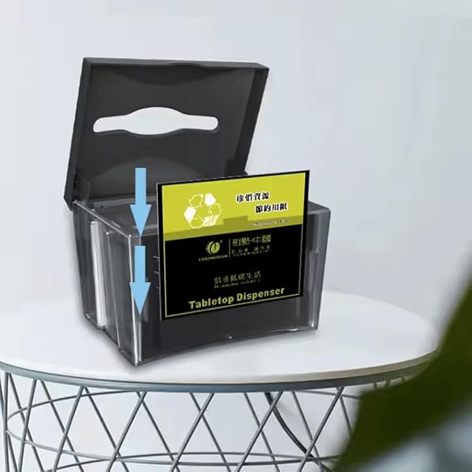 Tabletop Comercial Napkin Dispenser (Servilleteros para Restaurantes) - Stainless Steel Comercial Holder for Interfold Napkins - Dual - Sided Acces