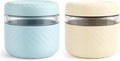 24 oz Glass Lunch Bowl Containers with Lids 2 Pack | Leak & Spill Proof, BPA-Free, Microwave & Dishwasher Safe | Airtight Meal Prep & Food Storage Jar for Lunch, Salad, Soup, Oats, Stew, Yogurt