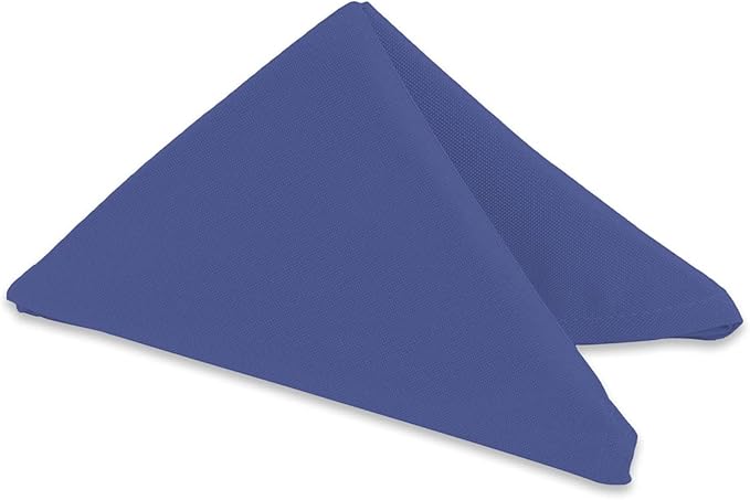 Polyester Cloth Napkins - Washable Soft Table Linens - Durable & Elegant for Dining, Restaurants, Weddings, Events, Rentals, Banquets, & Parties - Premium Quality Set of 250, Navy Blue, 17"x17"