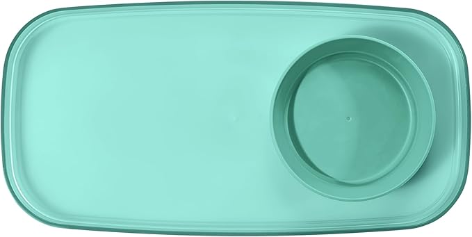 madesmart dipware Small Serving Plate, Stackable & Removable Dip Bowl for Salsa, Queso, Salad, Olives, Dishwasher & Microwave Safe, Multipurpose Plate & Bowl, Teal