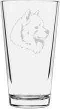 Samoyed Custom Personalized Dog Themed Etched All Purpose 16oz Pint Glass