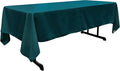 LA Linen Polyester Poplin Washable Rectangular Tablecloth, Stain and Wrinkle Resistant Table Cover 60x120, Fabric Table Cloth for Dinning, Kitchen, Party, Holiday 60 by 120-Inch, Teal Dark