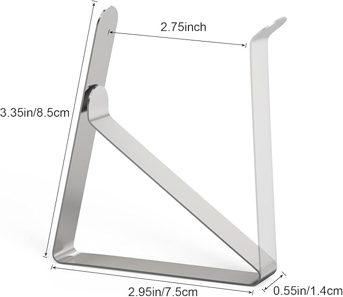 TriPole Tablecloth Clips 16 Pack Large Picnic Table Cover Clips Stainless Steel Tablecloth Clamps for Outdoor Home Kitchen Restaurant Wedding Party, Fit for 1.7”-2.75” Thick Folding Wooden Tables