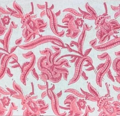 ATOSII Red Bloom 100% Cotton Rectangle Tablecloth, Block Print Floral Linen Table Cloth for Dining Parties Outdoors Weddings Holidays I 72 X 120 Inches, 10 Seater, Summer Farmhouse Grandmillennial