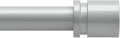 Curtain Rods for Windows 16 to 48 or 60 Inches Max Adjustable Length 1 Inch Diameter Window Curtain Rod with Aluminium End Cap, Silver Gray