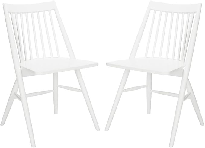 Safavieh Home Collection Wren White 19-inch Spindle Dining Chair (Set of 2)