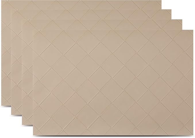 Placemats Set of 4 12" x 18" Heat-Resistant Table Mats for Dining Table Set for 4 Kitchen & Dining Room Decor Farmhouse, Boho, & Modern Style Easy to Clean, Durable & Stylish Table Decor