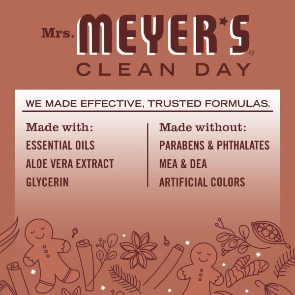 Mrs. MEYER'S CLEAN DAY Dish Soap, Gingerbread, 16 Fl Oz (Pack of 6)
