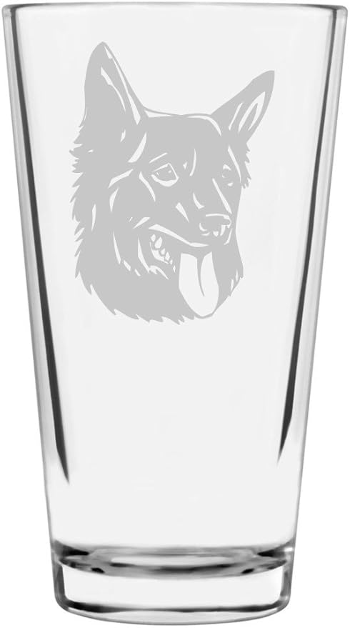 Croatian Sheepdog Custom Personalized Dog Themed Etched All Purpose 16oz Pint Glass