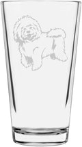 Bolognese Custom Personalized Dog Themed Etched All Purpose 16oz Pint Glass