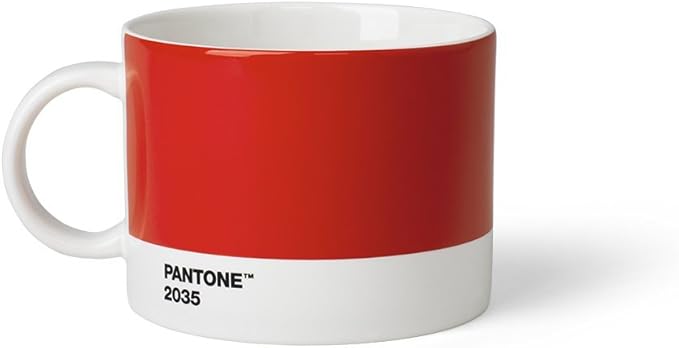 Pantone Copenhagen Design Cup, Tea/Coffee Mug, fine China (Ceramic), 475 ml, red, 2035 C, 1 Count (Pack of 1)