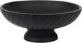 Large Resin Pedestal Decorative Bowl - Modern Fruit Bowl for Kitchen Counter - Handicraft Bowls for Home Decor - Key Bowl for Entry Table,Matte Black