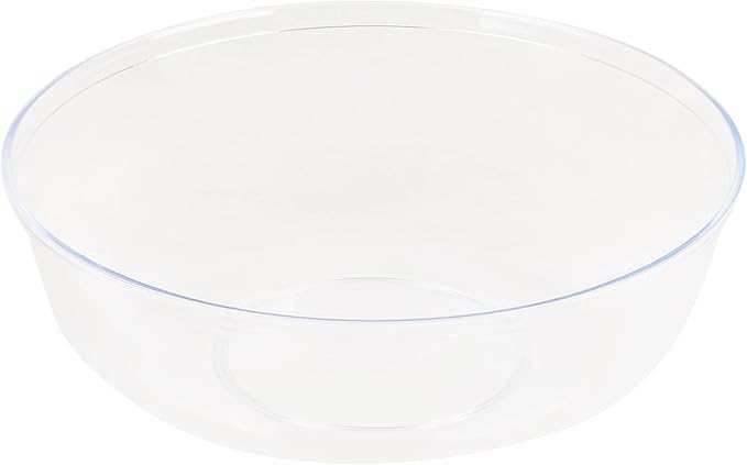 [30 Pack 16 OZ Bowls] Edge Collection Clear Plastic Party Bowls Premium heavyweight Elegant Disposable Tableware Dishes