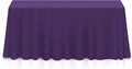 Lann's Linens 90 x 156 Inch Rectangular Tablecloth, Washable Polyester Fabric Table Cloth for Dining Tables, Parties, Restaurants, Weddings - Purple
